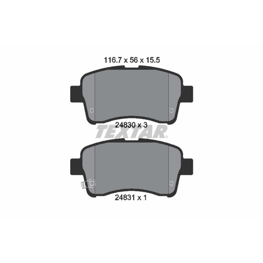 2483001 - Brake Pad Set, disc brake 