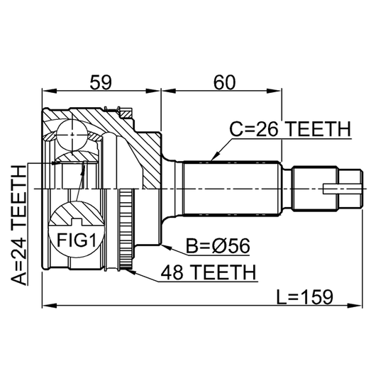 0110-056A48 - Joint, drive shaft 