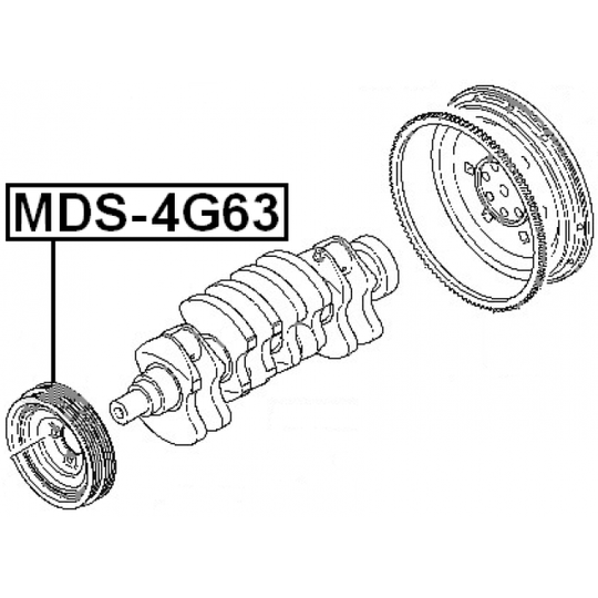 MDS-4G63 - Belt Pulley, crankshaft 
