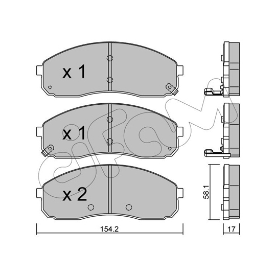 822-631-0 - Brake Pad Set, disc brake 