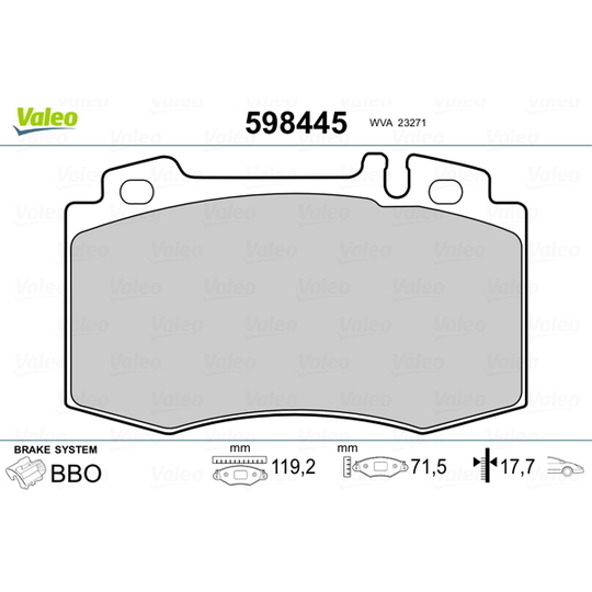 598445 - Brake Pad Set, disc brake 