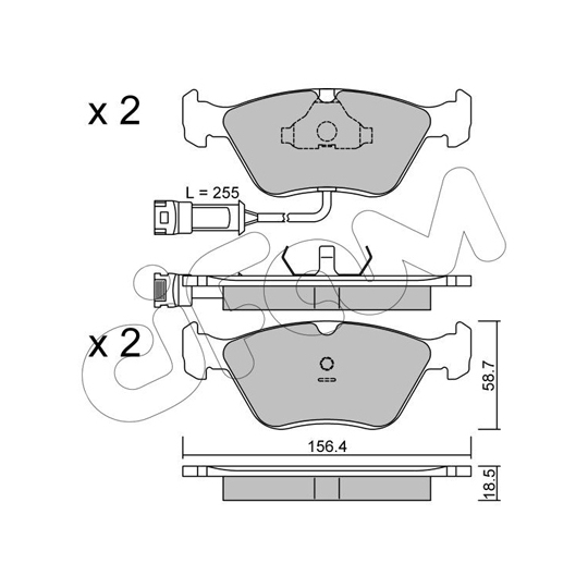 822-205-1 - Brake Pad Set, disc brake 