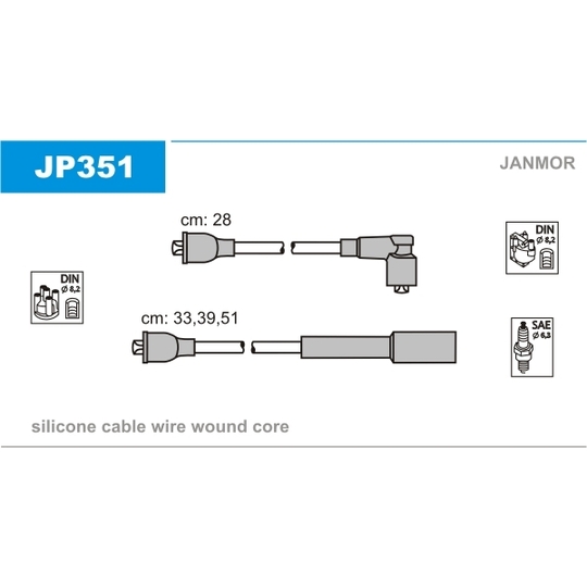 JP351 - Tändkabelsats 