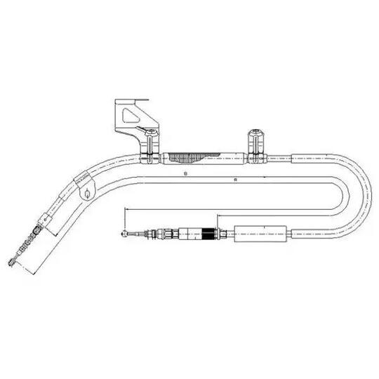 44006300 - Cable, parking brake 