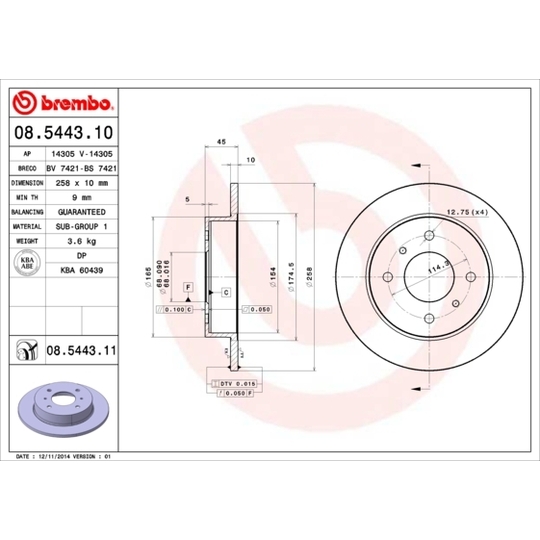 08.5443.11 - Brake Disc 