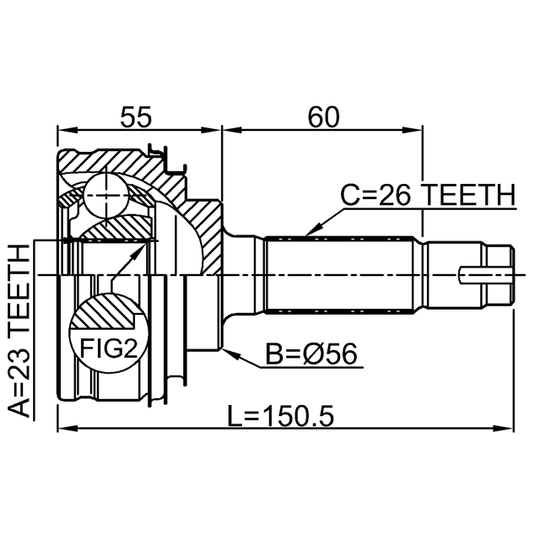 0110-010 - Joint, drive shaft 