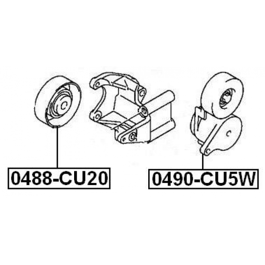 0488-CU20 - Deflection/Guide Pulley, v-ribbed belt 