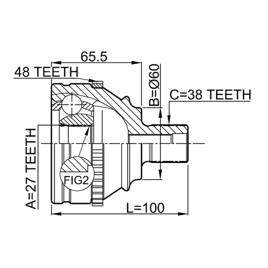 2310-028A48 - Joint Kit, drive shaft 