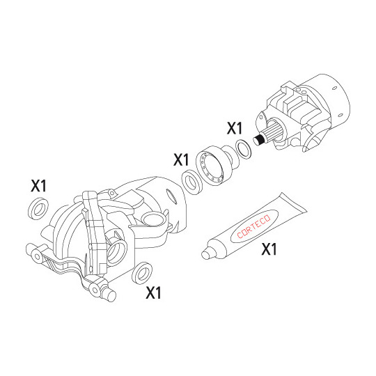 19535955 - Packningssats, differential 