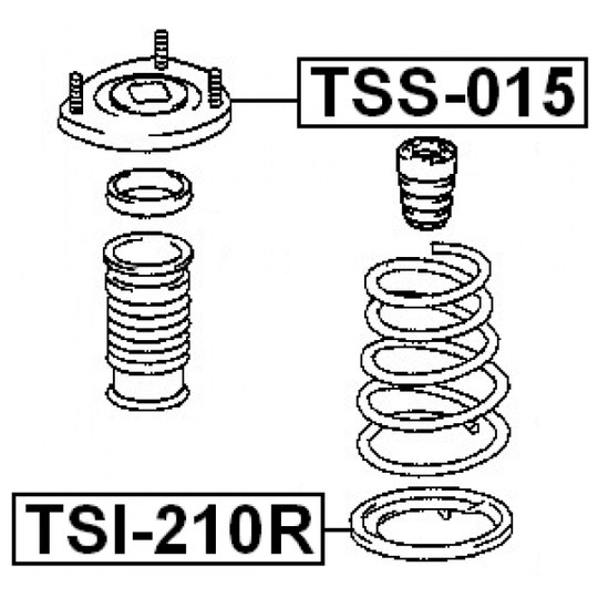 TSS-015 - Mounting, shock absorbers 