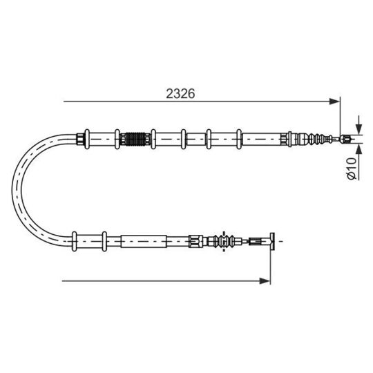 1 987 482 185 - Cable, parking brake 