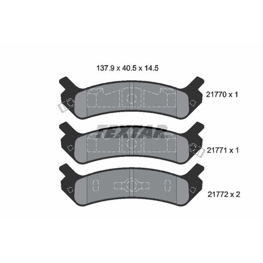 2177001 - Brake Pad Set, disc brake 