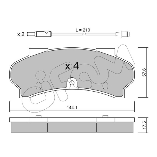 822-017-1 - Brake Pad Set, disc brake 