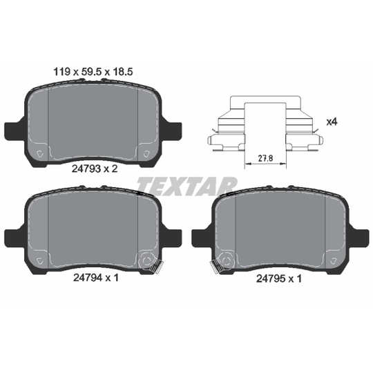 2479301 - Brake Pad Set, disc brake 