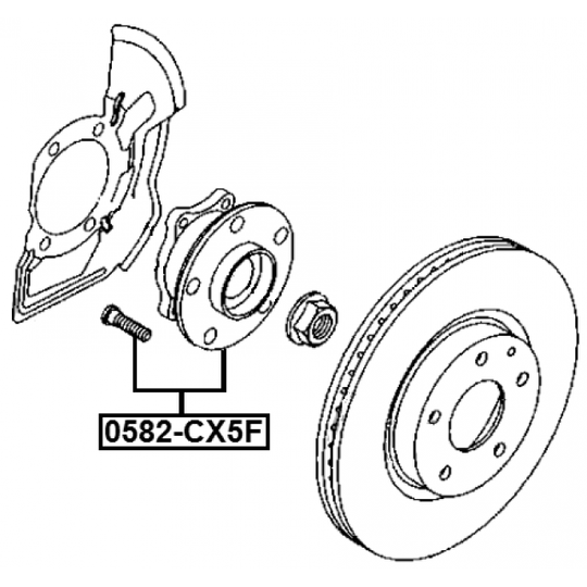 0582-CX5F - Wheel hub 