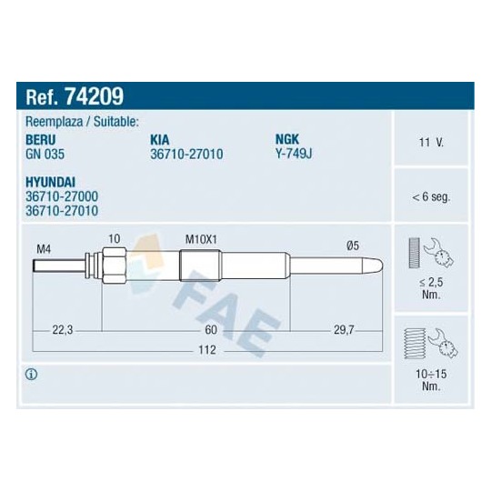 74209 - Glow Plug 