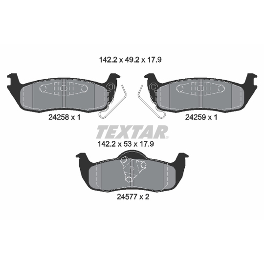 2425801 - Brake Pad Set, disc brake 