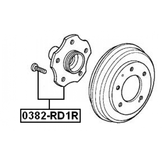 0382-RD1R - Wheel hub 