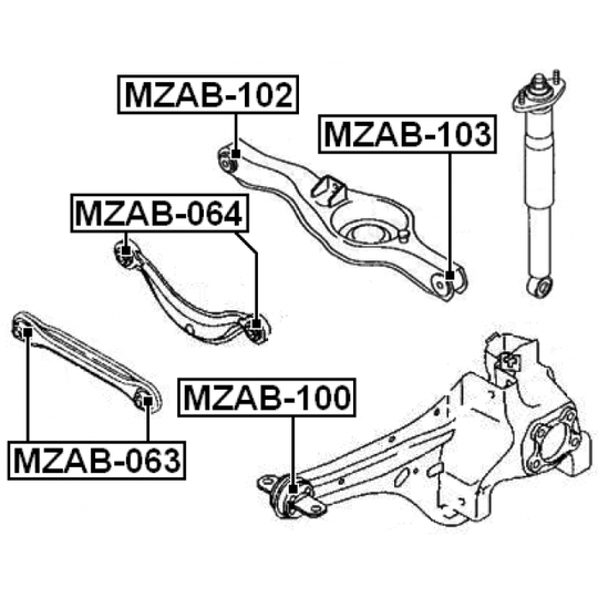 MZAB-100 - Control Arm-/Trailing Arm Bush 