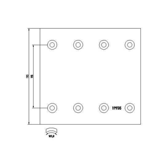 1993509 - Brake Lining Kit, drum brake 