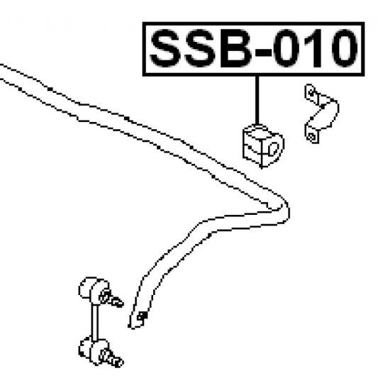 SSB-010 - Bussning, krängningshämmare 