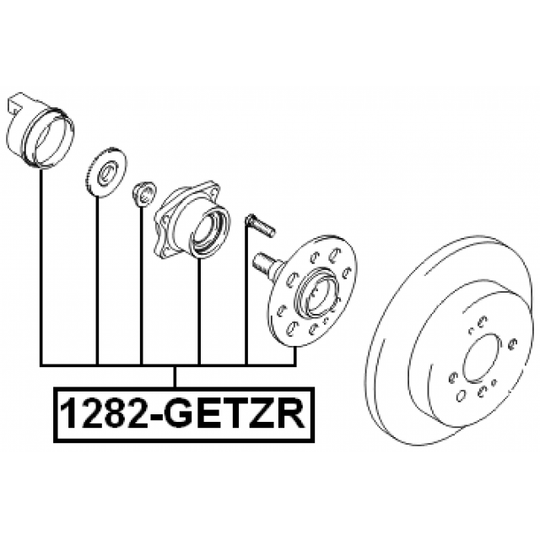 1282-GETZR - Wheel hub 