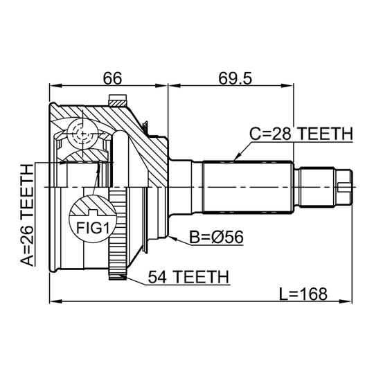 2210-016A54 - Joint Kit, drive shaft 