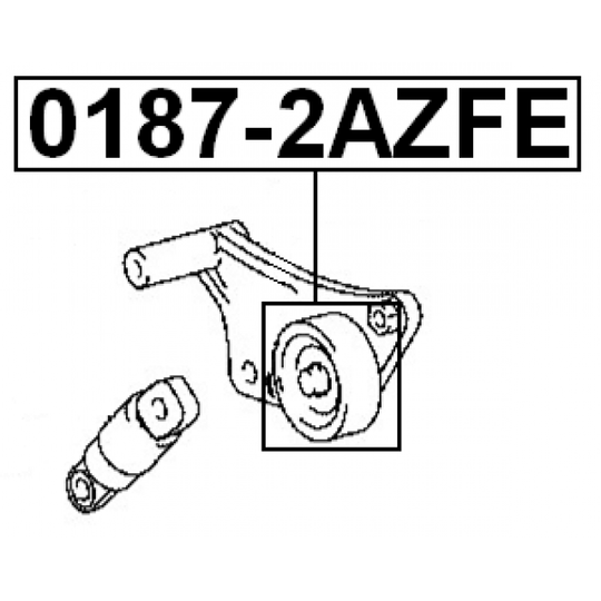 0187-2AZFE - Tensioner Pulley, v-ribbed belt 