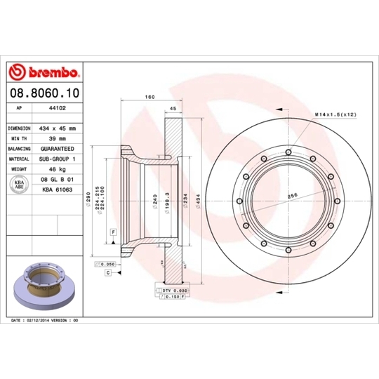 08.8060.10 - Brake Disc 