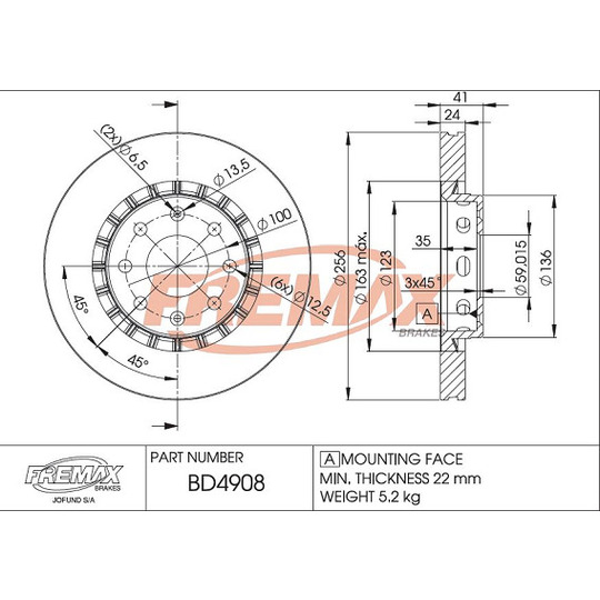 BD-4908 - Bromsskiva 