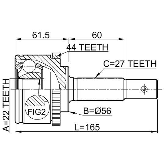 0210-P11A44 - Joint, drive shaft 