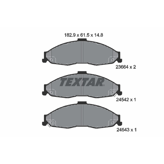 2366401 - Brake Pad Set, disc brake 