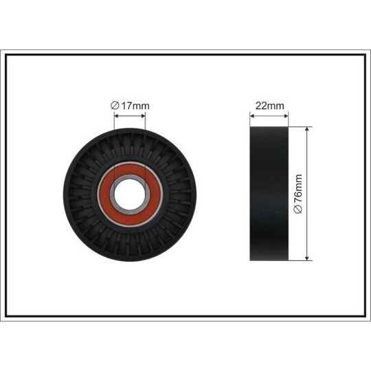 02-99 - Tensioner Pulley, v-ribbed belt 