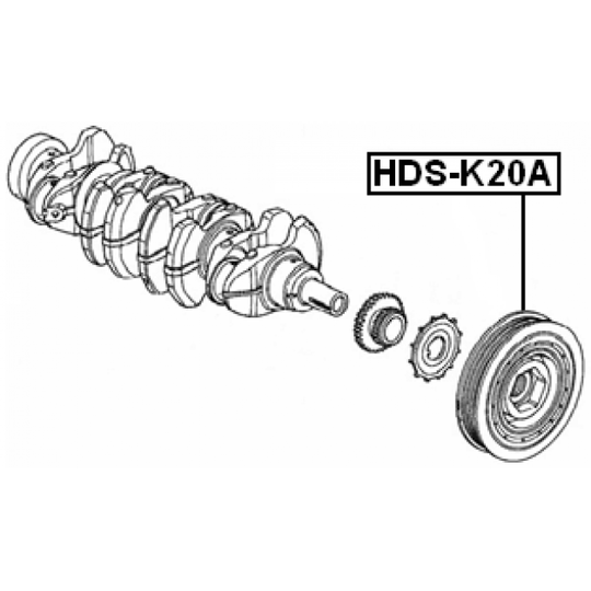HDS-K20A - Belt Pulley, crankshaft 