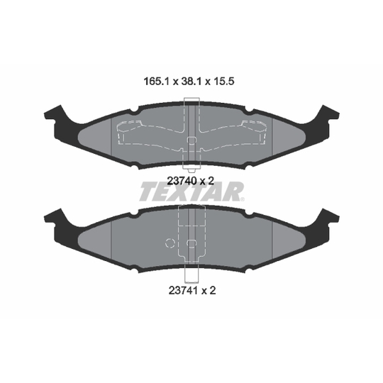 2374001 - Brake Pad Set, disc brake 