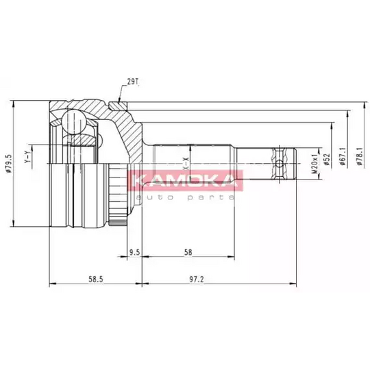 6718 - Joint Kit, drive shaft 