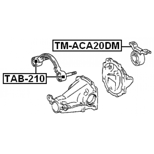 TM-ACA20DM - Kiinnitys, tasauspyörästö 