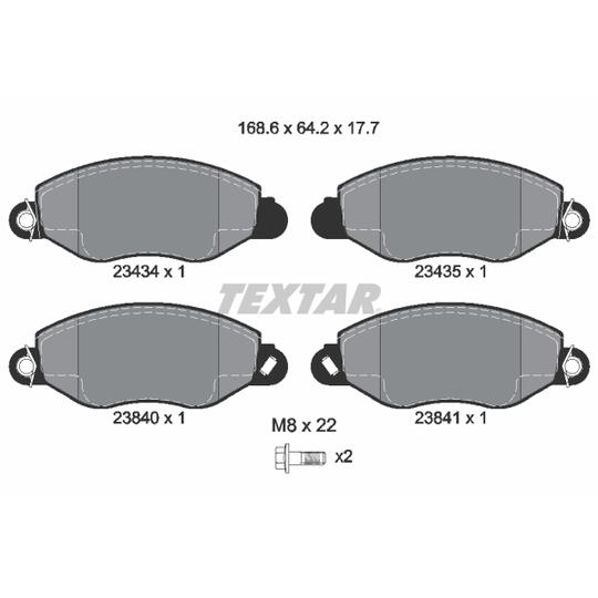 2343401 - Brake Pad Set, disc brake 