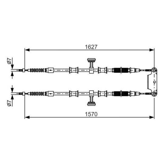 1 987 482 147 - Cable, parking brake 