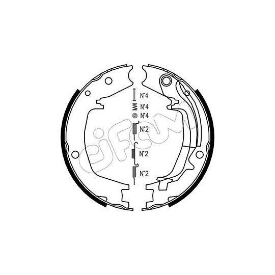 153-179K - Brake Shoe Set, parking brake 