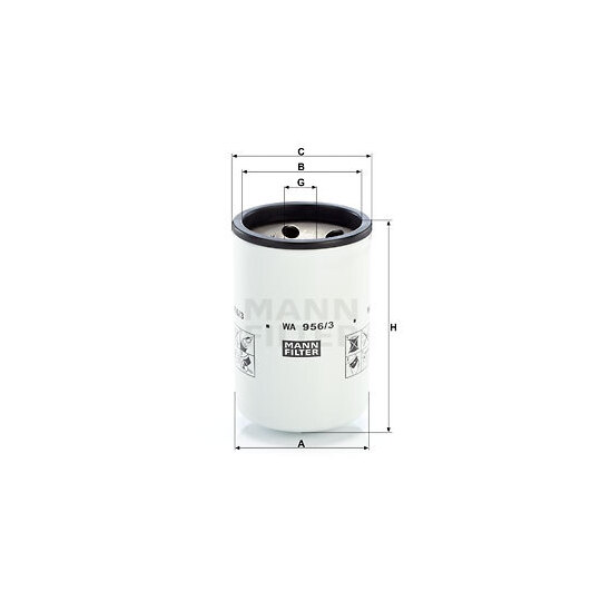 WA 956/3 - Coolant filter 