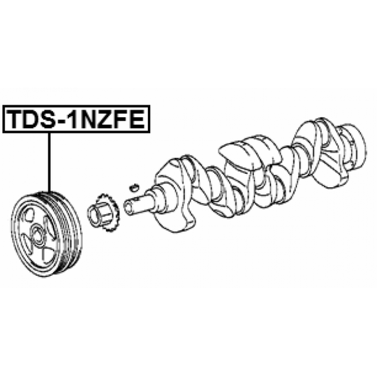 TDS-1NZFE - Hihnapyörä, kampiakseli 