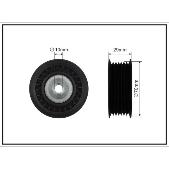 461-99 - Deflection/Guide Pulley, v-ribbed belt 