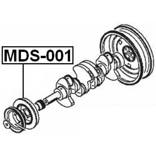 MDS-001 - Hihnapyörä, kampiakseli 