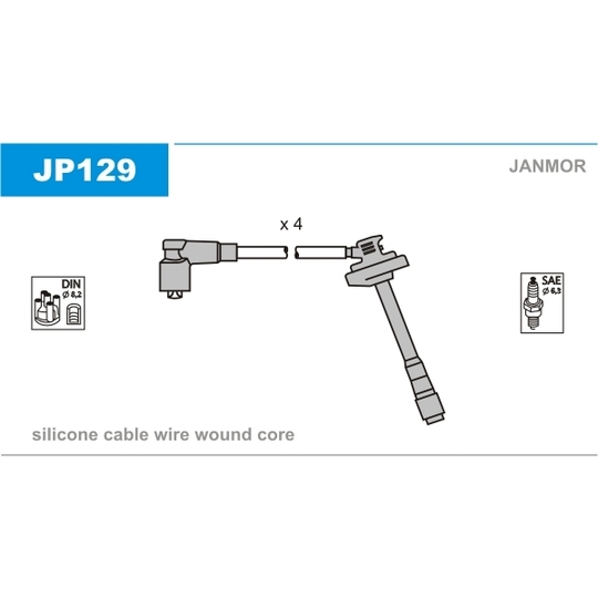 JP129 - Süütesüsteemikomplekt 
