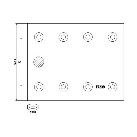 1723806 - Brake Lining Kit, drum brake 