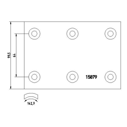 1587906 - Brake Lining Kit, drum brake 