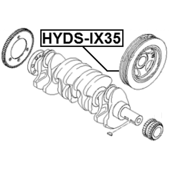 HYDS-IX35 - Hihnapyörä, kampiakseli 