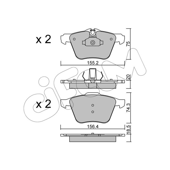 822-835-0 - Brake Pad Set, disc brake 