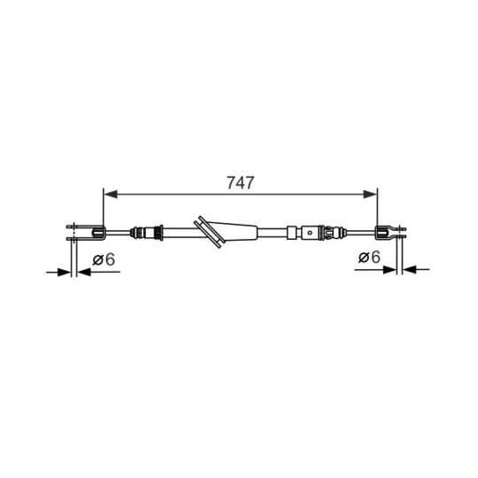 1 987 477 662 - Cable, parking brake 